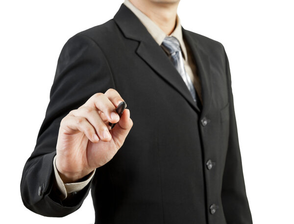 business man hand drawing
