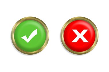 Check sign button clipart