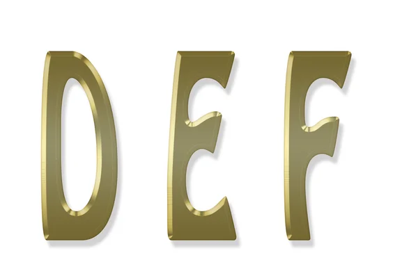 Capital letter gold alphabet — Stock Photo, Image