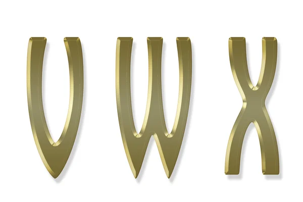 Большой буквы золотой алфавит — стоковое фото