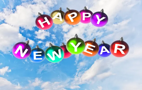 Mutlu yeni yıl, Yılbaşı Dekorasyonu arka plan — Stok fotoğraf
