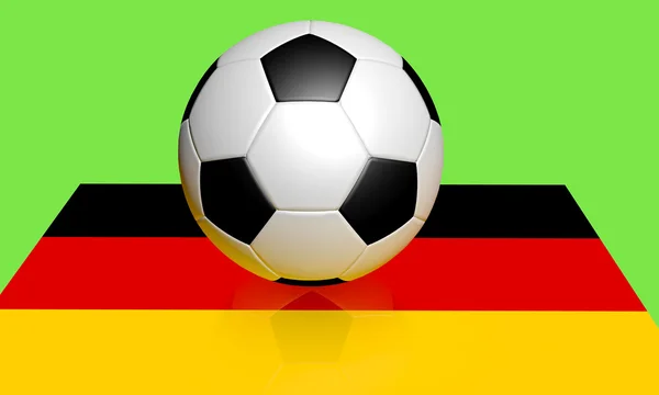 Euro 2012 voetbal en Duitsland vlag — Stockfoto