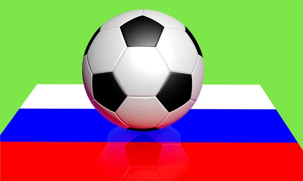 Euro 2012 football amd drapeau russe — Photo