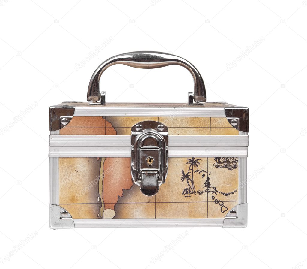 small suitcase with lock