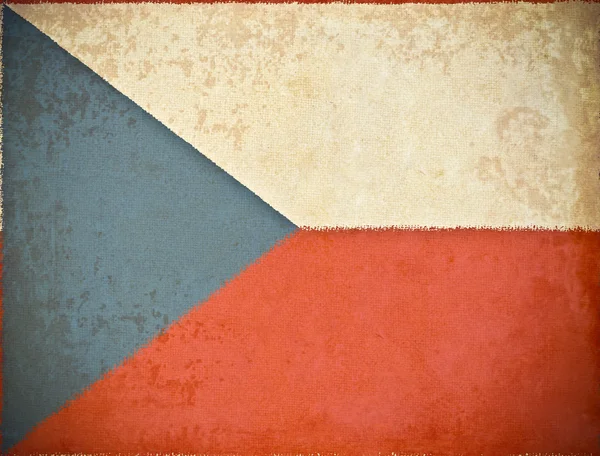 Papel grunge velho com fundo bandeira da República Checa — Fotografia de Stock