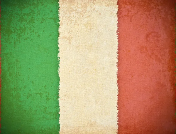 Old grunge paper with Italy flag background — Stock Photo, Image
