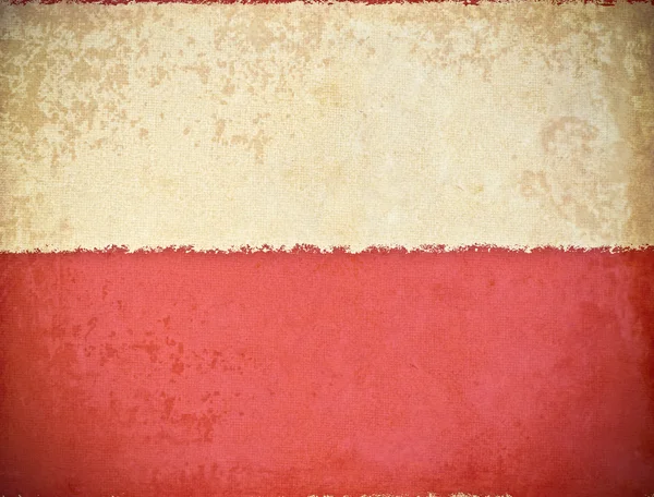 ポーランドの旗の背景を持つ古いグランジ紙 — ストック写真