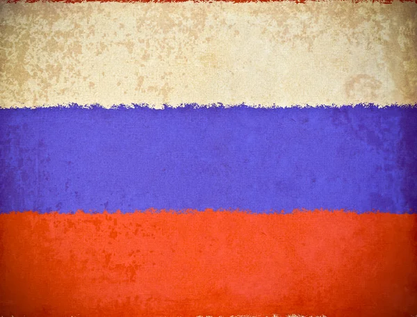 Старая гранж-бумага на фоне российского флага — стоковое фото