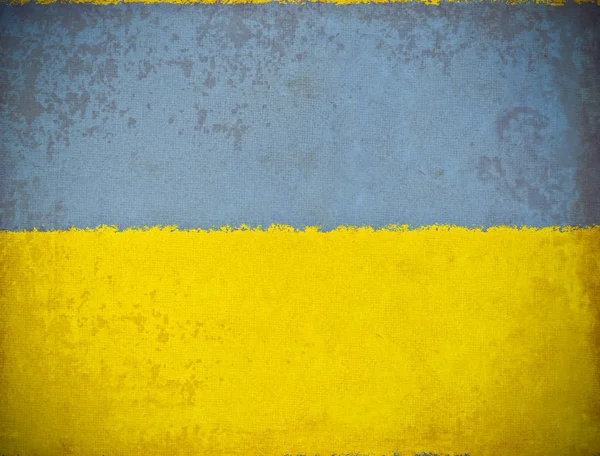 Ukrain フラグの背景を持つ古いグランジ紙 — ストック写真