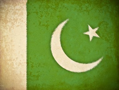 pakistan bayrağı geçmişi olan eski bir grunge kağıt