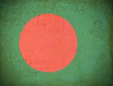 Bangladeş bayrağı geçmişi olan eski bir grunge kağıt