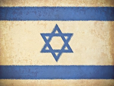 İsrail bayrağı geçmişi olan eski bir grunge kağıt