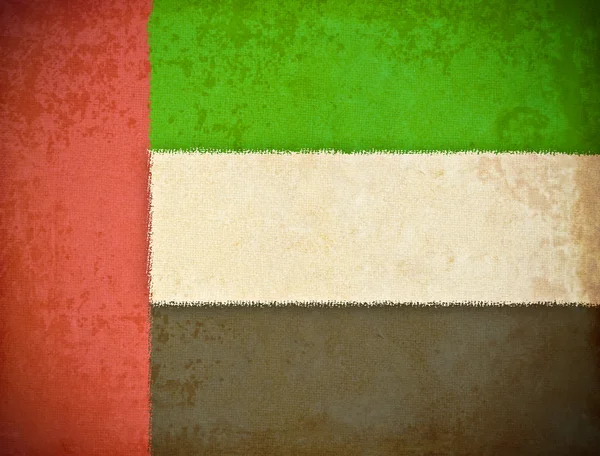 Oude grunge papier met Verenigde Arabische Emiraten vlag achtergrond — Stockfoto