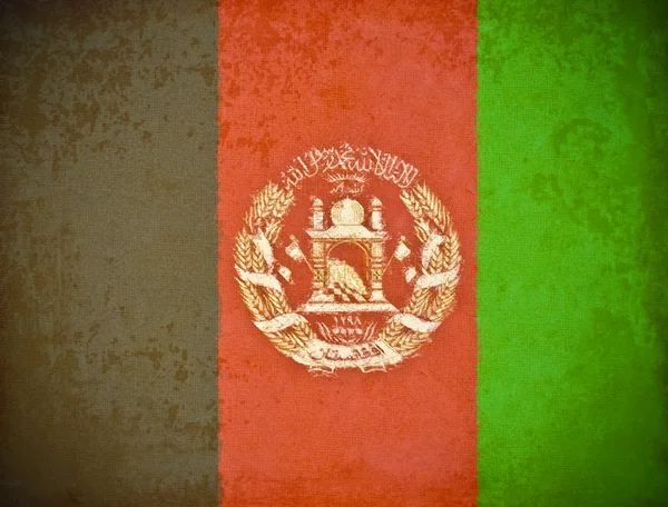 Old grunge paper with Afghanistan flag background — Stock Photo, Image