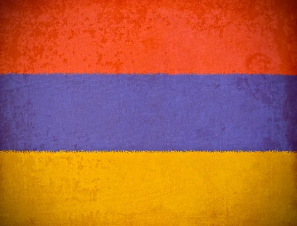 Papel grunge velho com fundo bandeira da Armênia — Fotografia de Stock