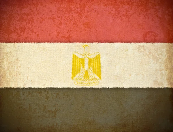 Gamla grunge paper med Egypten flagga bakgrund — Stockfoto