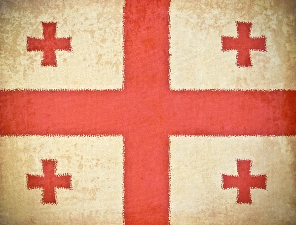 Стара гранж папір з фоном прапор Грузії — стокове фото