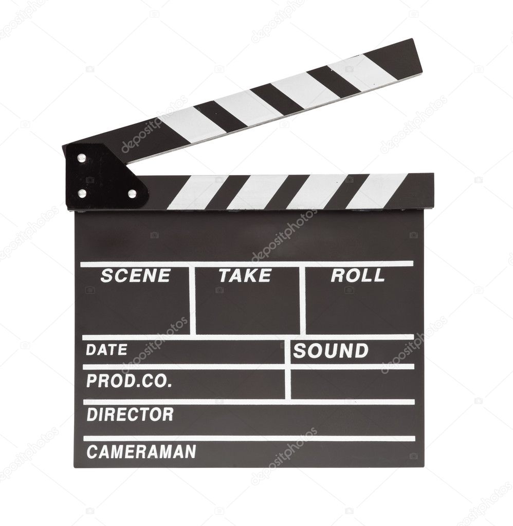Film clapper board with space