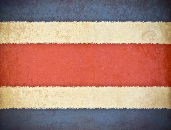 Stary papier tle flaga Kostaryki — Zdjęcie stockowe
