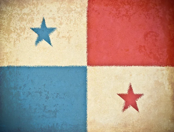 Viejo papel grunge con fondo de bandera de Panamá —  Fotos de Stock
