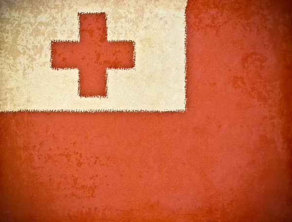 Tonga bayrak geçmişi olan eski bir grunge kağıt — Stockfoto