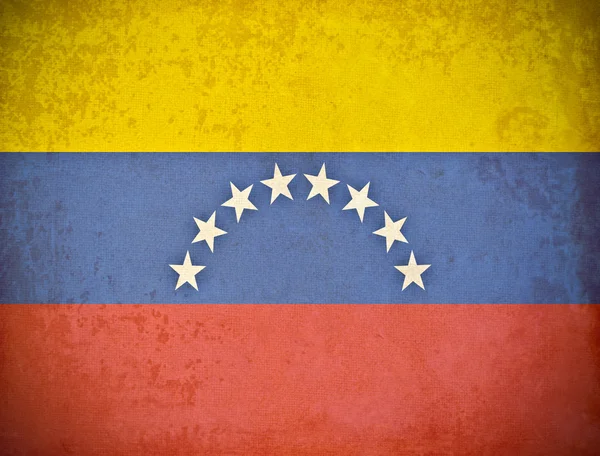 Старая гранж-бумага с фоном флага Венесуэлы — стоковое фото