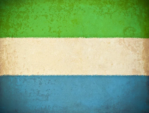 Papel grunge velho com fundo bandeira Serra Leoa — Fotografia de Stock