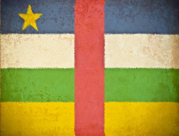 Viejo papel grunge con fondo de bandera de República Centroafricana — Foto de Stock