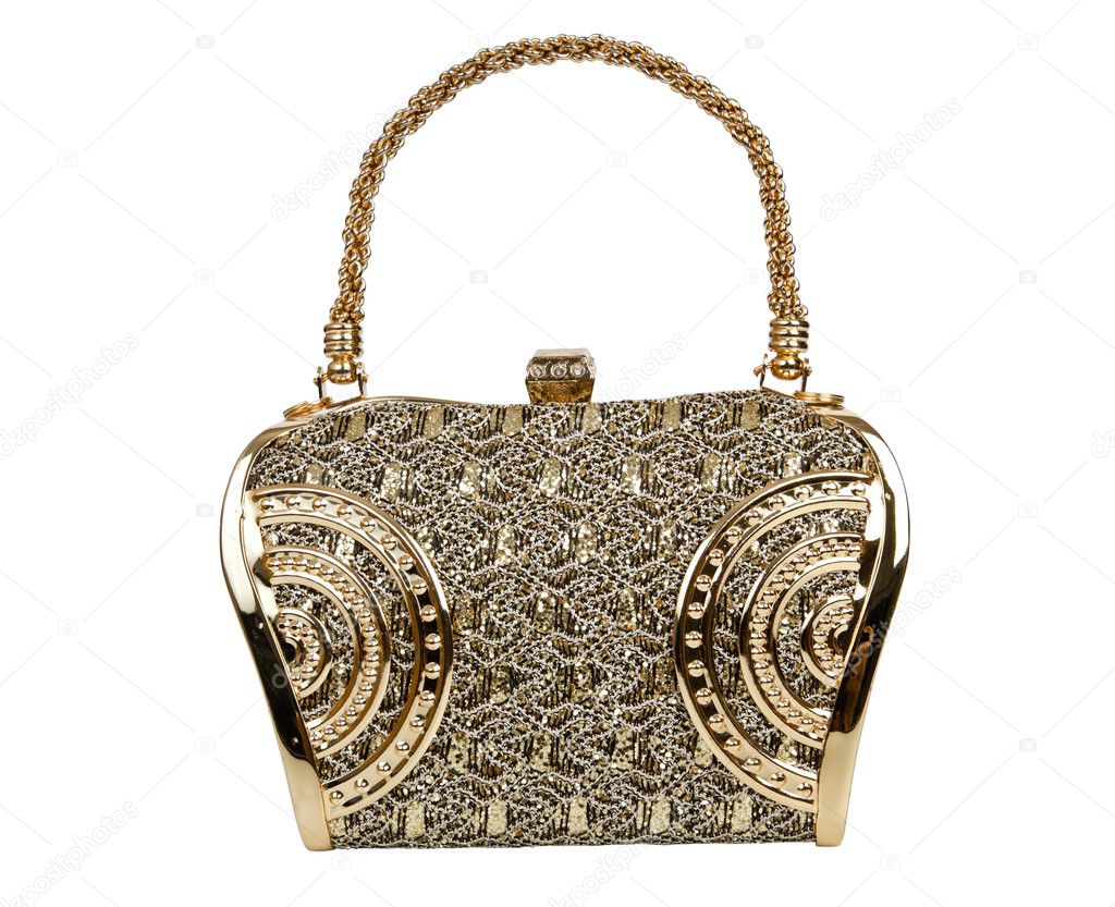 Golden clutch bag