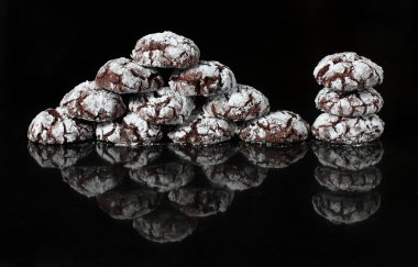 Homemade Black Forest Crinkle Cookies clipart