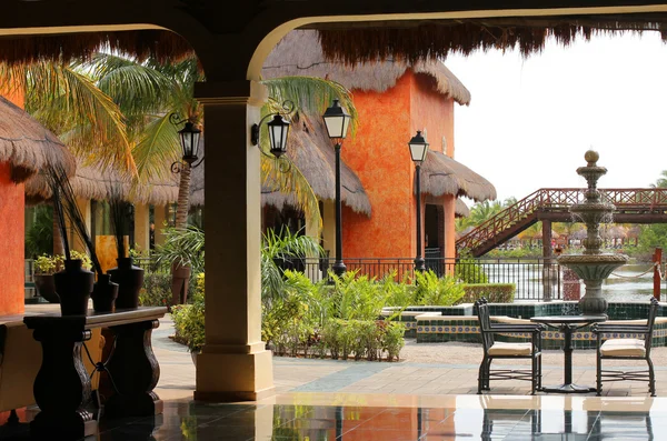 Bonita vista en resort mexicano — Foto de Stock