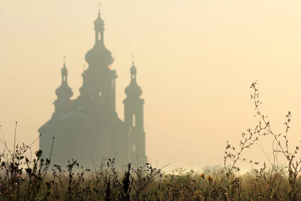 stock image Silhouette of Roman Catholic church