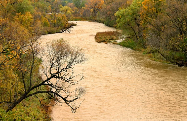 Otoño río paisaje — Foto de Stock