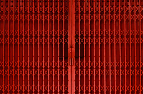 Orange iron door — Stock Photo, Image