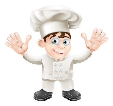 Cute chef mascot character clipart