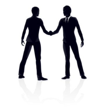 Business handshake illustration clipart