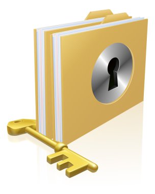 Secure file folder clipart