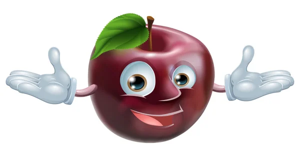 Mascote de maçã — Vetor de Stock