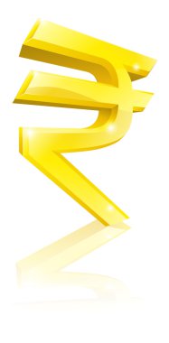 Rupee currency sign clipart