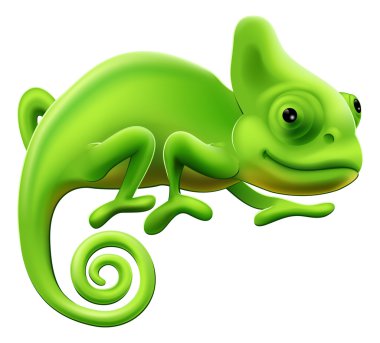 Cute Chameleon Illustration clipart