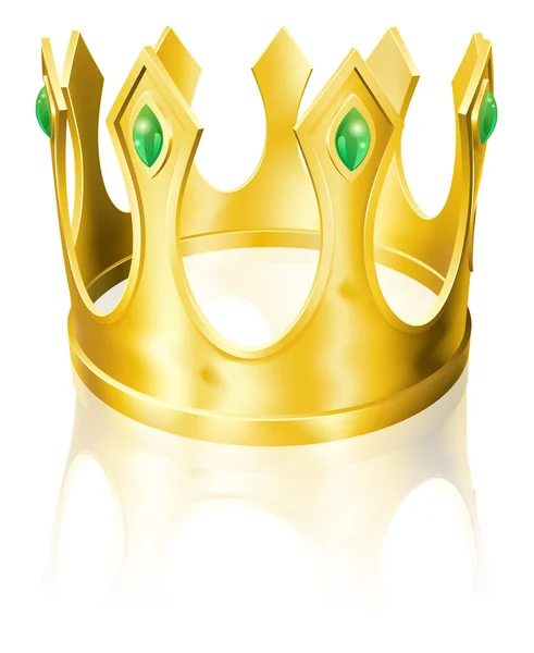 Gold crown illustration — Stock Vector