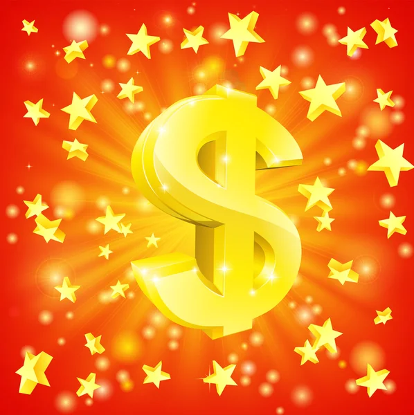 Dollar Money Star Konzept — Stockvektor