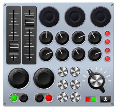 Mixing or control console clipart