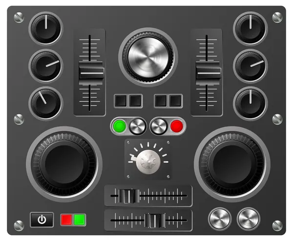 Sound board or studio controls — Stock Vector