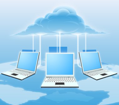 Cloud computing concept clipart