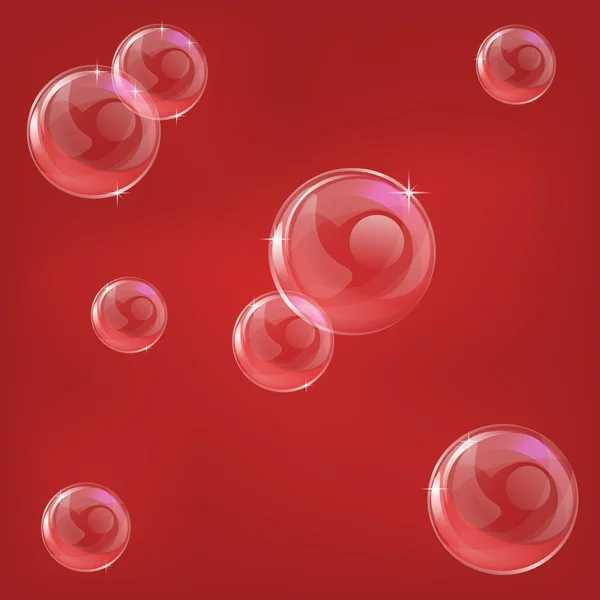 Безшовне облицювання червоного бульбашкового фону — стоковий вектор