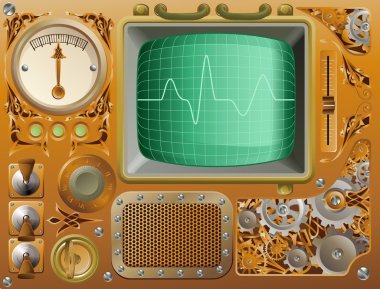 Industrial Steampunk media player clipart