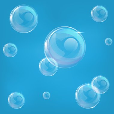 Blue bubble background clipart