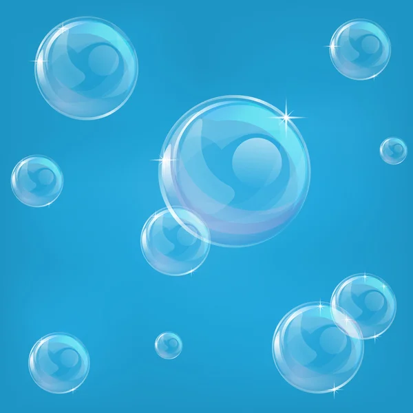 Fond de bulle bleue — Image vectorielle