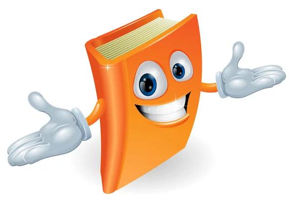 Book cartoon character mascot — Stock Vector